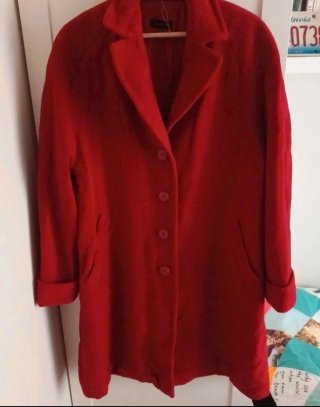 Abrigo Vintage de Cashmere Rojo