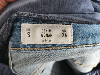 Vaquero premamá azul