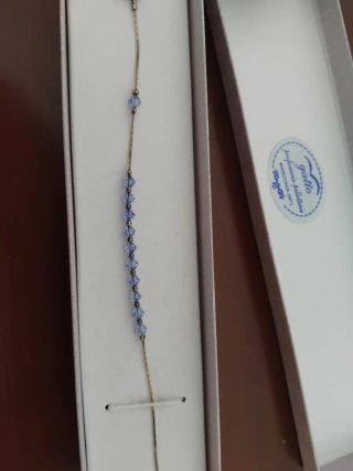 Bracciale Argento Donna Pietre Swarovski Blu