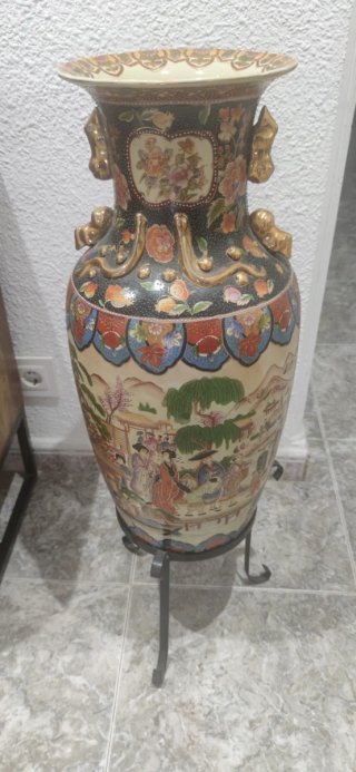 Jarrón Chino antiguo esmaltado