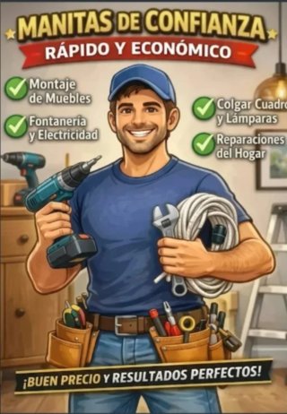 Manitas a domicilio,montajes,pinturas,reparaciones