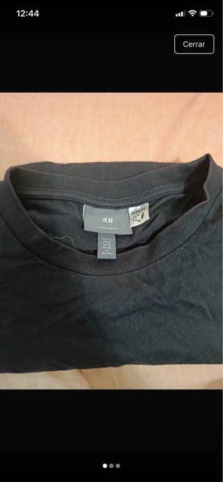 Camiseta Negra H&M Talla XL