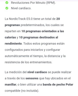 Bicicleta Elíptica NordicTrack E5.0