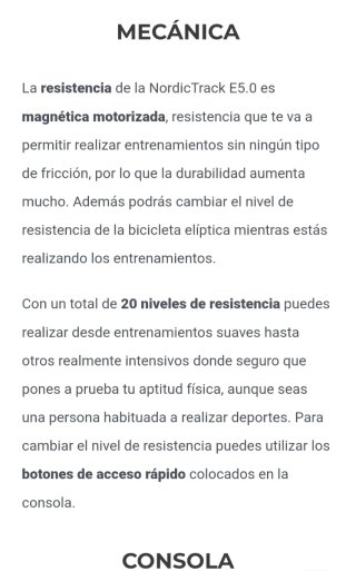 Bicicleta Elíptica NordicTrack E5.0