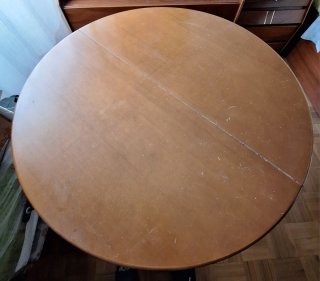 Mesa Redonda Extensible de Madera 90 cm