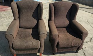 2 Sillones Marrones de Tela