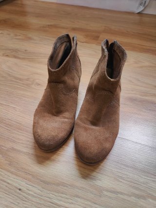Botines de Ante Marrones Mango Touch