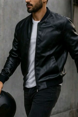 Chaqueta bomber negra hombre nueva VENTA EN MANO