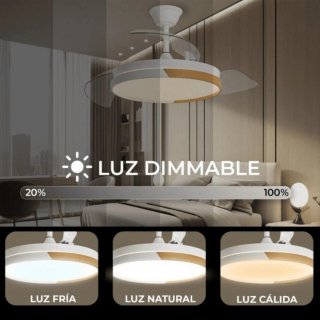 Ventoinha Teto LED Regulável 45W NOVO