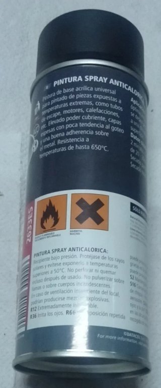 Pintura Spray Anticalórica Datacol Negro Mate