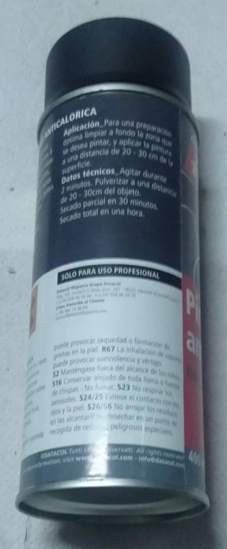 Pintura Spray Anticalórica Datacol Negro Mate