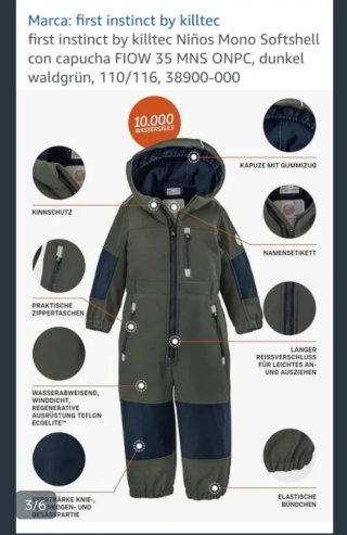 Mono Softshell Killtec para niño NUEVO