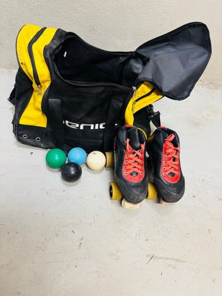 Set de Patines, Bolsa y Pelotas de Hockey