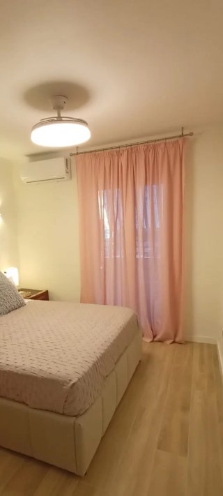 Cortina de Lino Rosa Palo