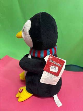 Peluches musicales burro y pingüino
