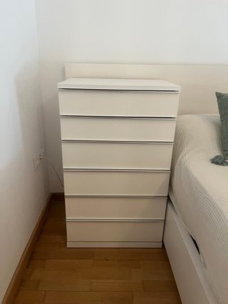 Cómoda Blanca de 6 Cajones