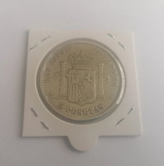 Bonita moneda plata 5 pesetas 1878!