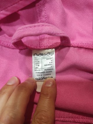 Albornoz de Microfibra Nabaiji Rosa talla s