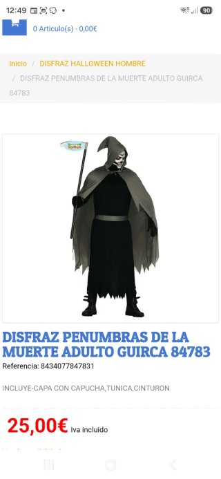 Disfraz Halloween Adulto Penumbra