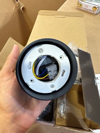 Set de 4 Focos LED de Techo Negros