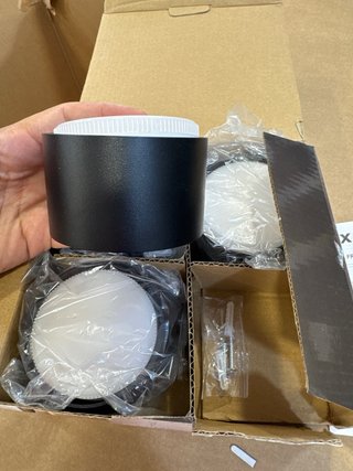 Set de 4 Focos LED de Techo Negros