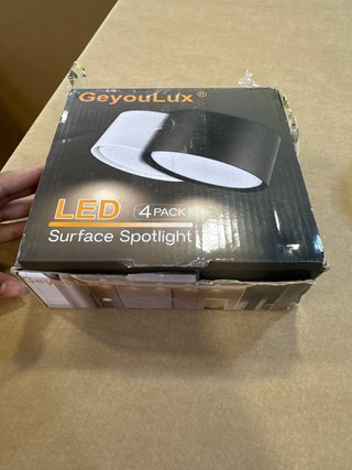 Set de 4 Focos LED de Techo Negros