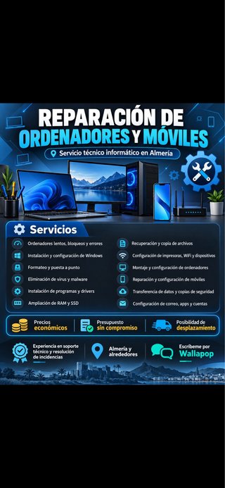 Reparación de ordenadores y móviles en Almería