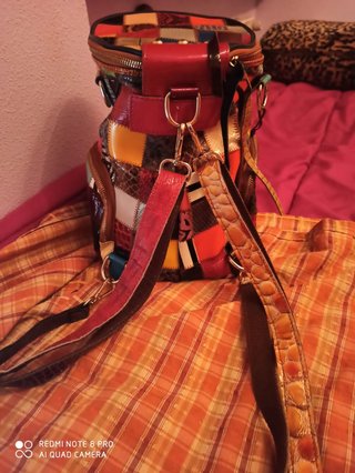 Bolso/Mochila Multicolor Piel