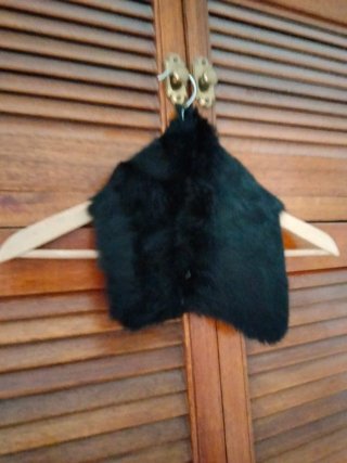 Lote de 5 estolas pelo negro