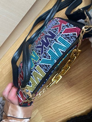 Bolso Michael Kors multicolor con cadena dorada