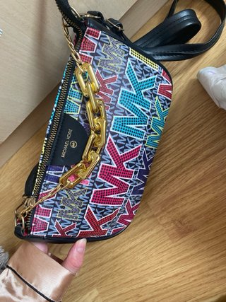 Bolso Michael Kors multicolor con cadena dorada