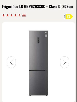 Frigorífico LG GBP62DSXGC - Clase D