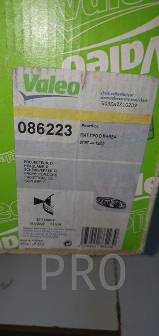 faro fiat marea derecho valeo
