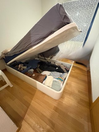 Cama Grande con Canapé y Colchón