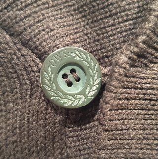 Jersey punto marrón cuello shawl talla XL