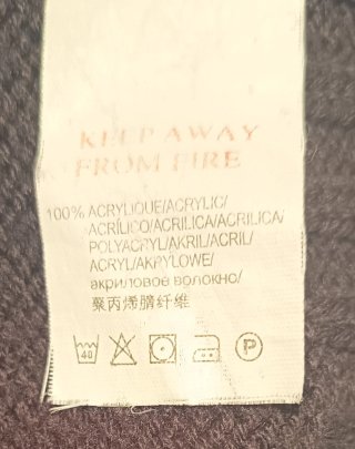 Jersey punto marrón cuello shawl talla XL