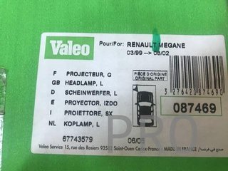 Faro renault megane 1 2 fase izquierdo