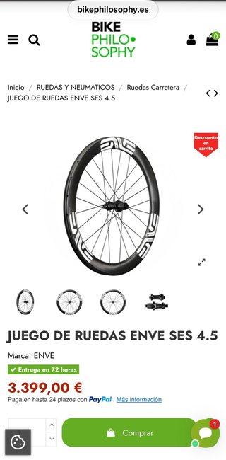 Ruedas ENVE SES 4.5 con Logos Blancos