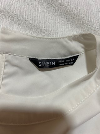 Camisa Shein Blanca y Marrón