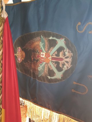 Antigua Bandera de la Marina Española. ESTANDARTE.