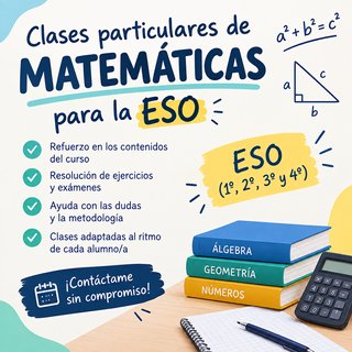 Clases particulares Matemáticas ESO 15€/h
