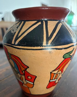 Vaso artigianale messicano dipinto