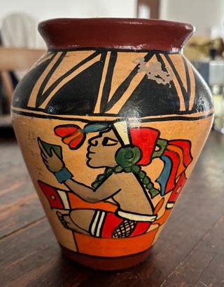 Vaso artigianale messicano dipinto