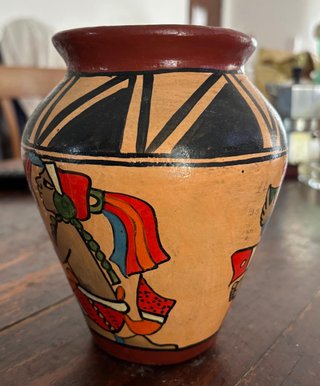 Vaso artigianale messicano dipinto