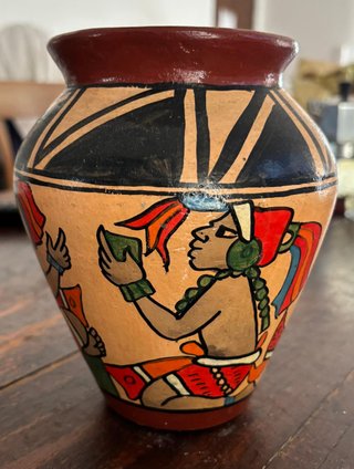 Vaso artigianale messicano dipinto
