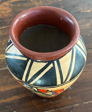 Vaso artigianale messicano dipinto