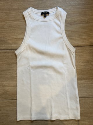 Camiseta sin mangas Massimo Dutti blanca