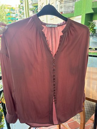 Camisa Zara Basic Rosa Talla S