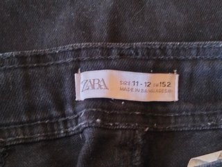 Zara Jeans Negros Tiro Alto Wide Leg