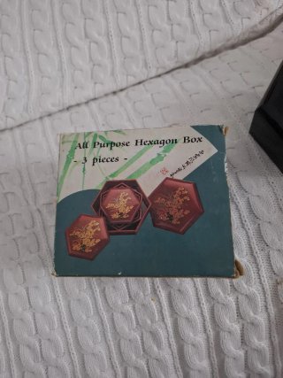 Juego Cajas Hexagonales Vintage 3 Piezas